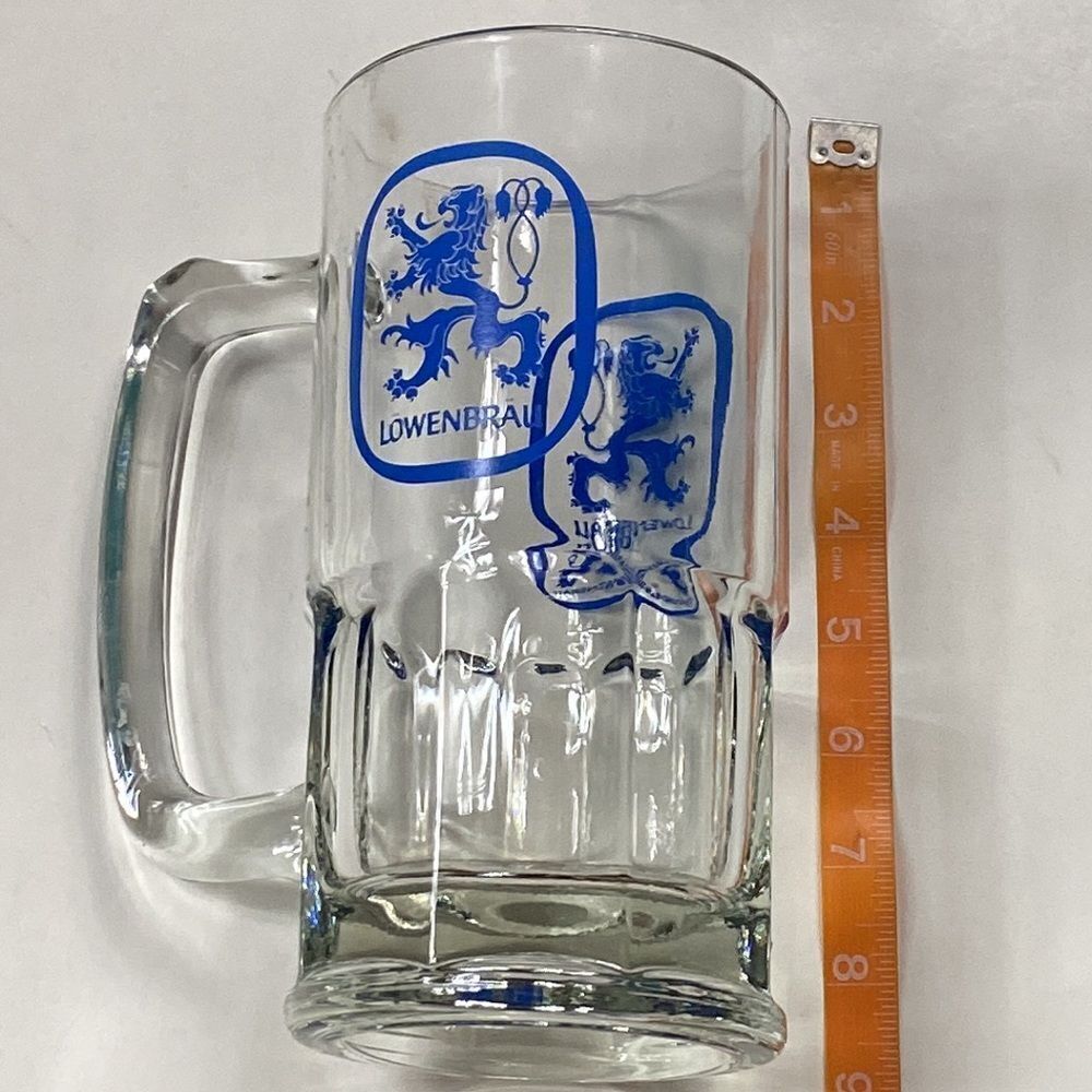 Style Vintage Lowenbrau Heavy Beer Glass Cup